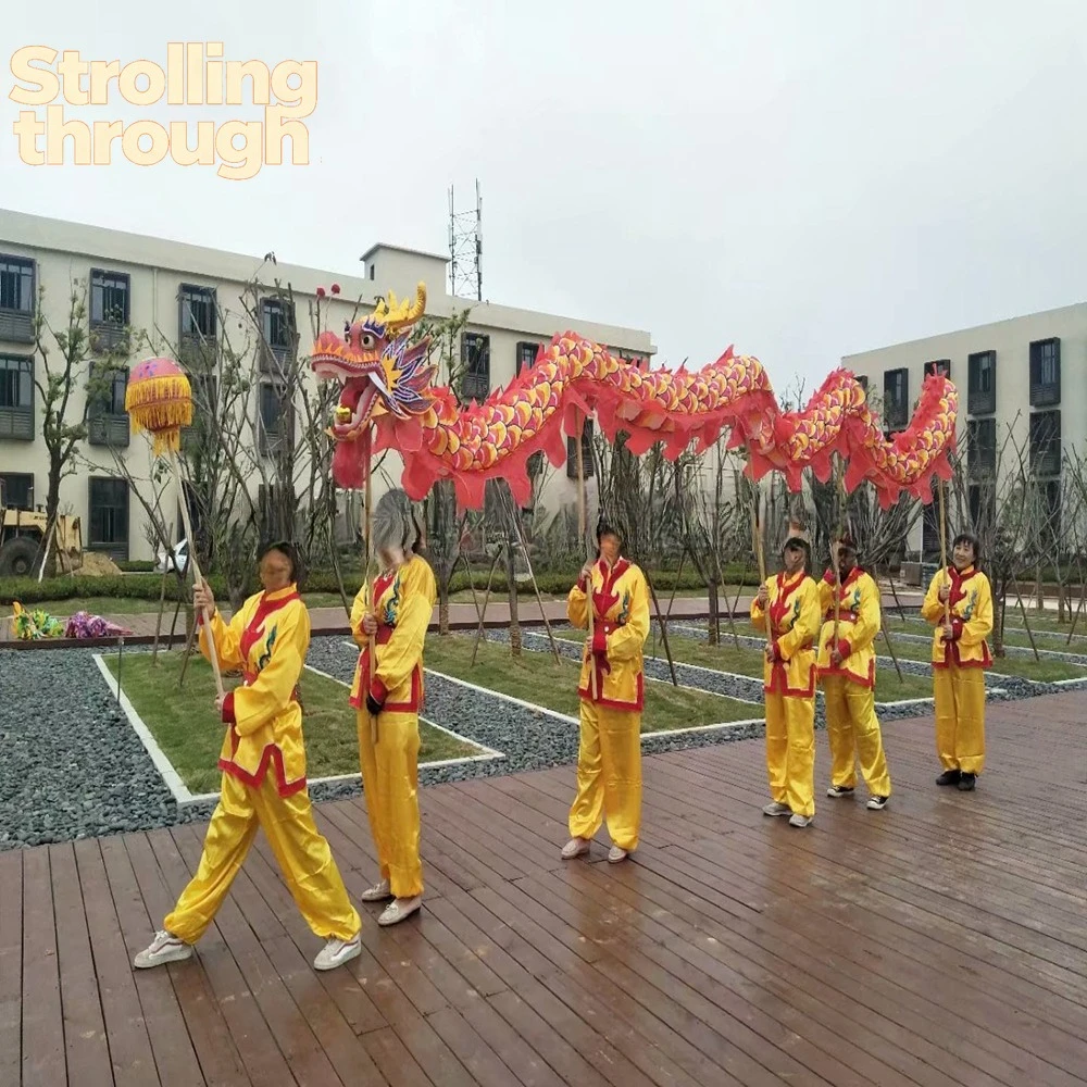 

7meters DRAGON DANCE Costume CHINESE Spring Day Party Decoration National Culture Silk Folk Festival Celebration Stage Props