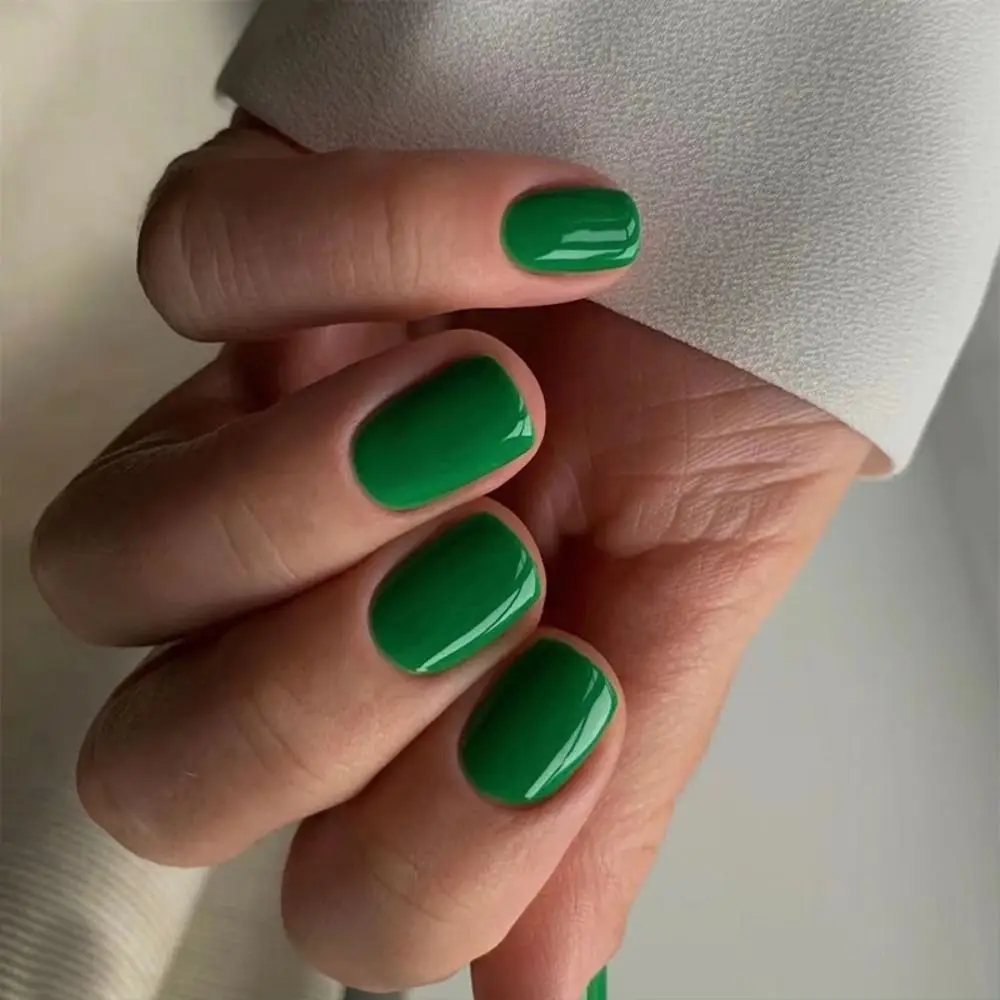 24 Uds manicura Nials falsos prensa en uñas uñas postizas francesas Color puro corto