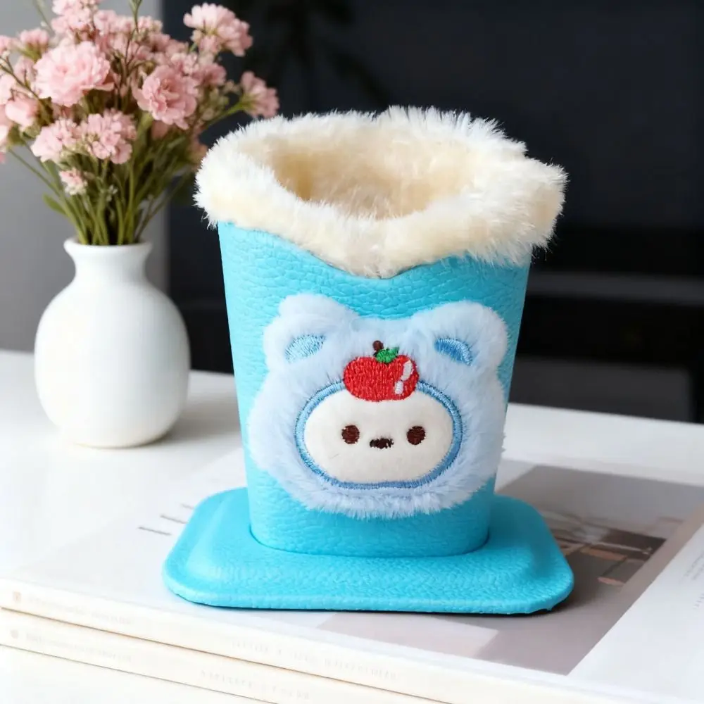 

NEW PU Leather Eyeglass Holders Lined Frog Chick Bear Glasses Box Space-Saving Multi-Functional Glasses Case Desk Organizer