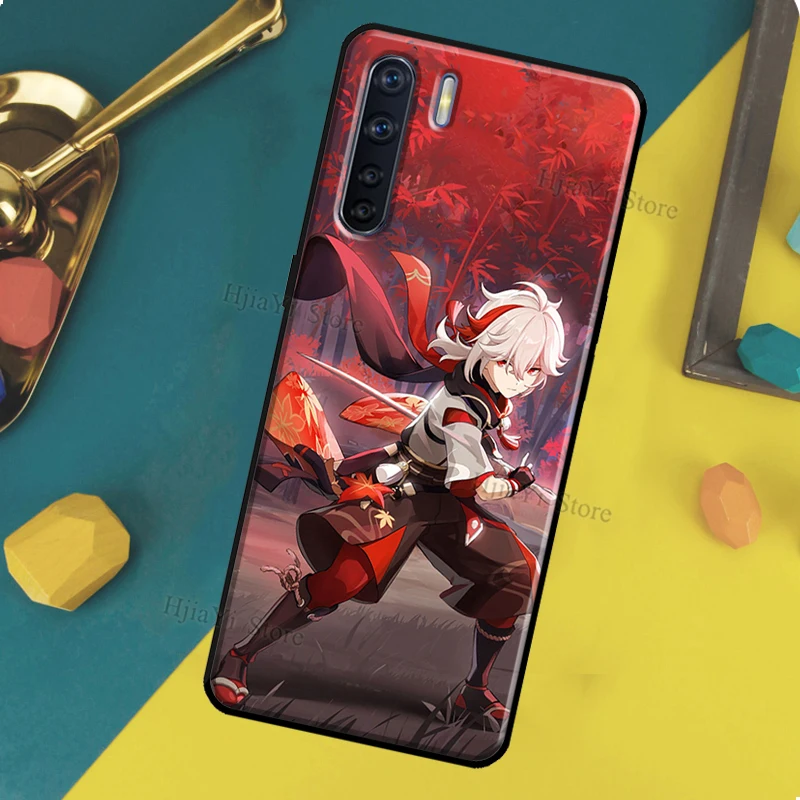 Genshin Impact Kaedehara Kazuha Case For OPPO A96 A76 A16 A94 A74 A54 A77 A17 A16 A52 A72 A91 A93 A5 A9 A31 A53 A57s Cover