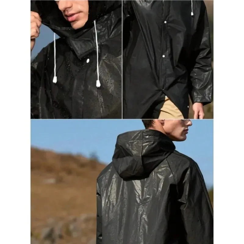 Waterproof EVA Raincoat for Adults Thicken Hooded Outdoor Rainwear Women's Clothing Raincoat Covers
