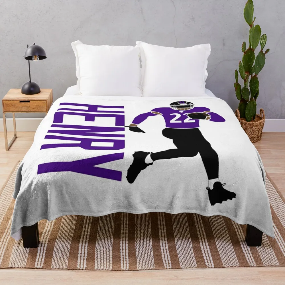 Henry 22, Baltimore Football design Throw Blanket halloween Soft Plush Plaid Plaid on the sofa Blankets