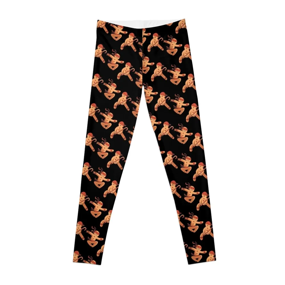 

Ninja gingerbread fight. Leggings sport legging sportswear gym Womens Leggings