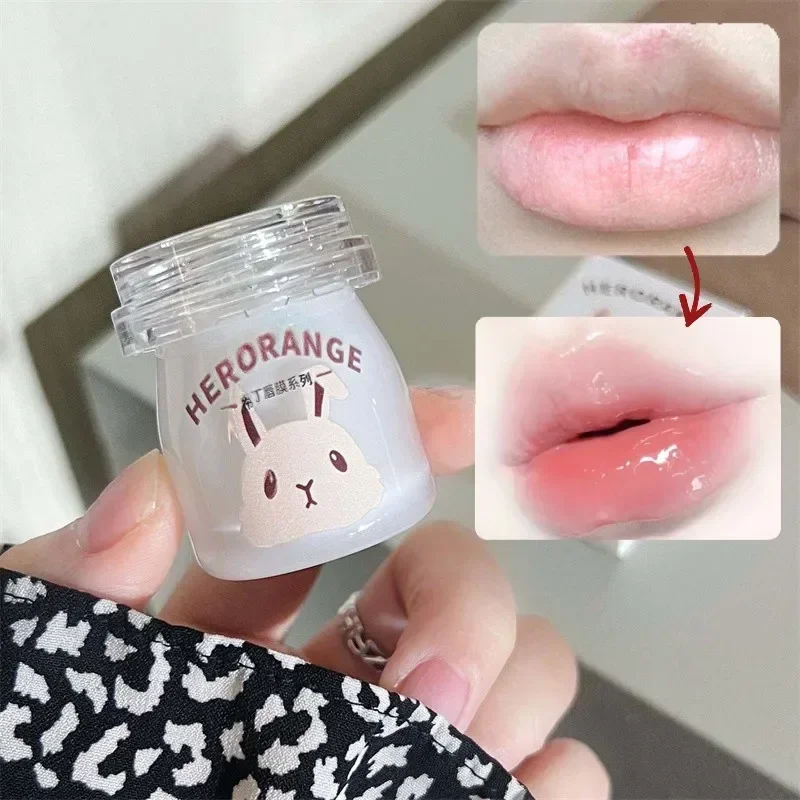 Cream Lip Balm Moisturizing Clear Lip-Primer Mask Cute Jelly Tinted Gloss Stick Lighten Lines Plump Lip Care Makeup Cosmetics