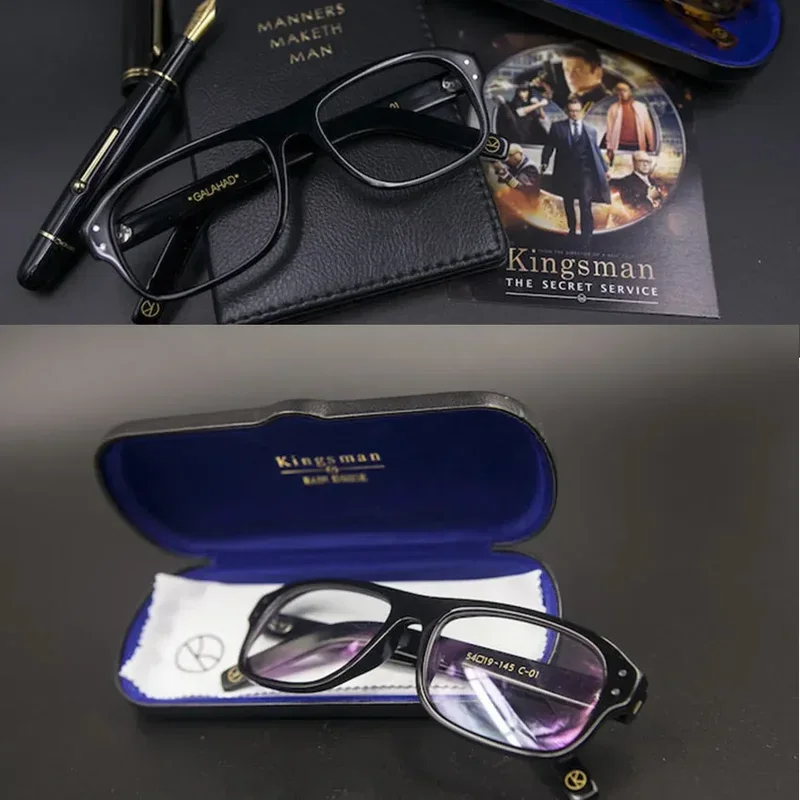 Movie Kingsman The Golden Circle Secret Service Cosplay Eyewear Glasses Eyeglasses Sunglasses Necklace Keyring Role Play Props