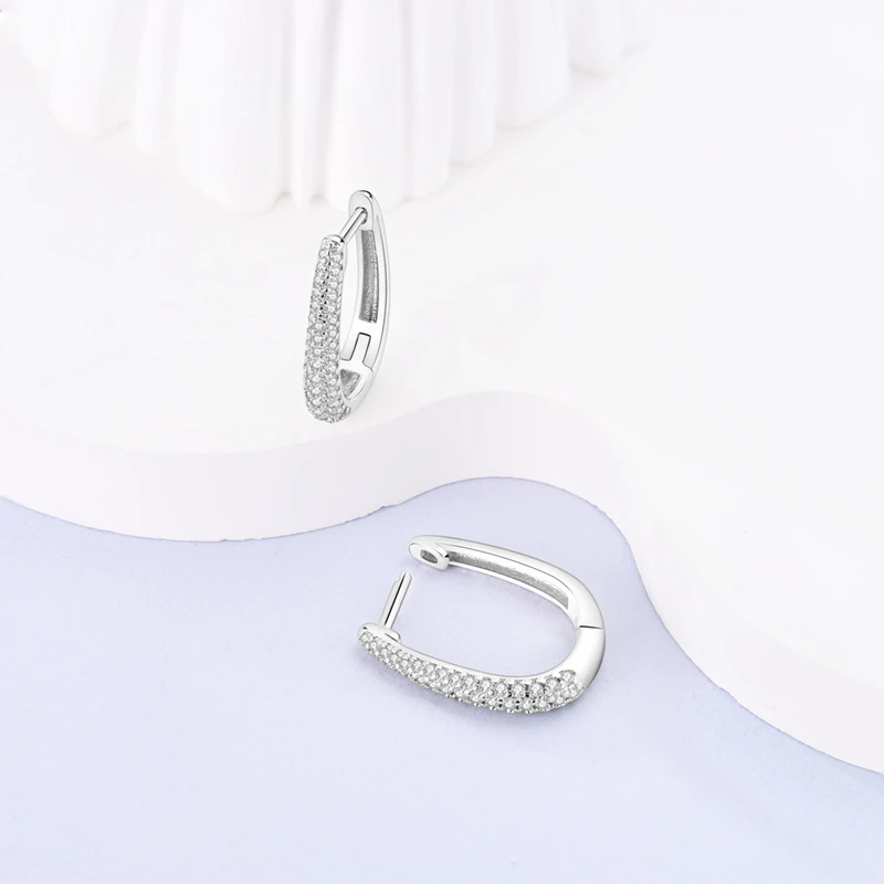 925 Sterling Silber Multi  Stilvolle Hoop Huggie Ohrringe für Frauen, Blaue Klare CZ, Vintage-Texturierter Muster, Alltagsschmuck für Partys – Detail 27