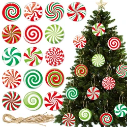 16pcs/pack Christmas Tree Decoration Candy Hanging Tag Pendant Outdoor Holiday And Christmas Hanging Decor Christmas Decor Home