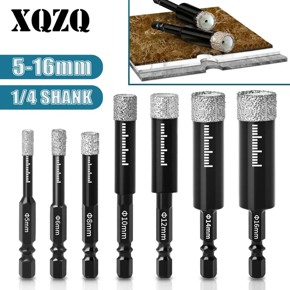 

Hexagonal Shank Brazed Dry Ceramic Tile Diamond Drill Bit 5-16mm Hole Saw Marble Ceramic Granite Porcelain Cup Saw Hole Opener