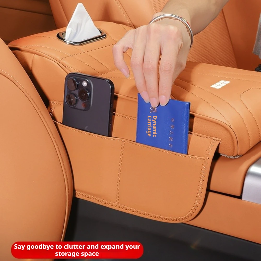 For Geely Starray EM‑i EX5 L7 L6 Armrest Heighten Pad Elbow Support Tissue Box Storage Car Modification