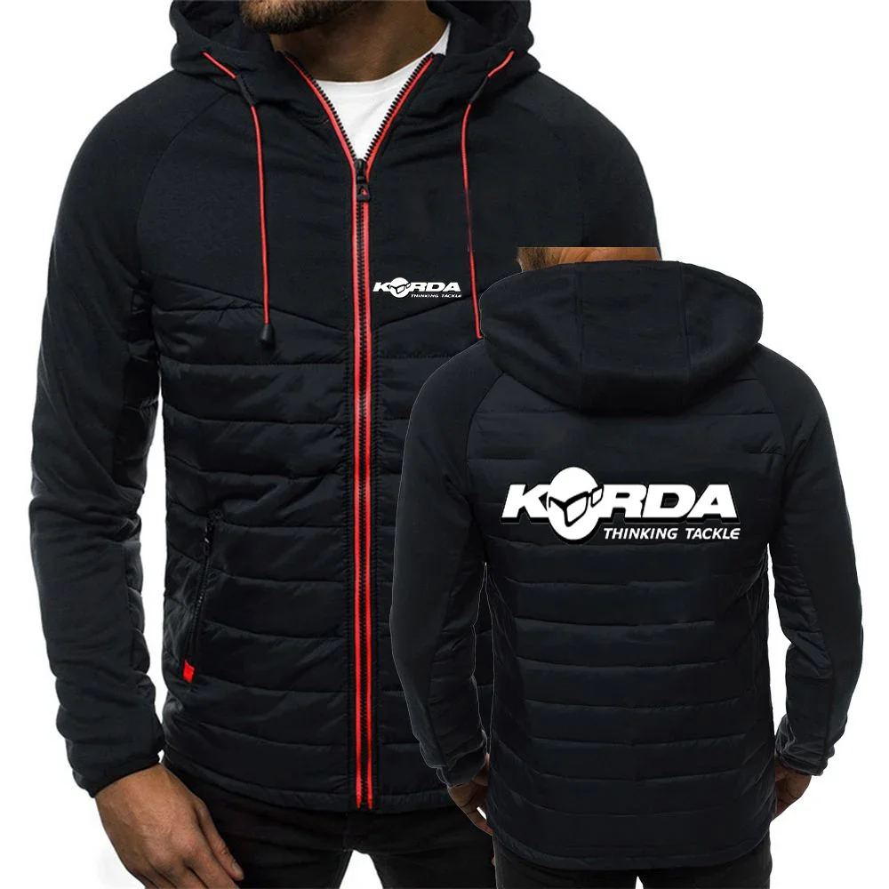 Korda Inspired Tribute 2024 Men Autumn and Winter Popular Patchwork Seven-color Cotton-padded Jacket Hooded Coats Printing Tops