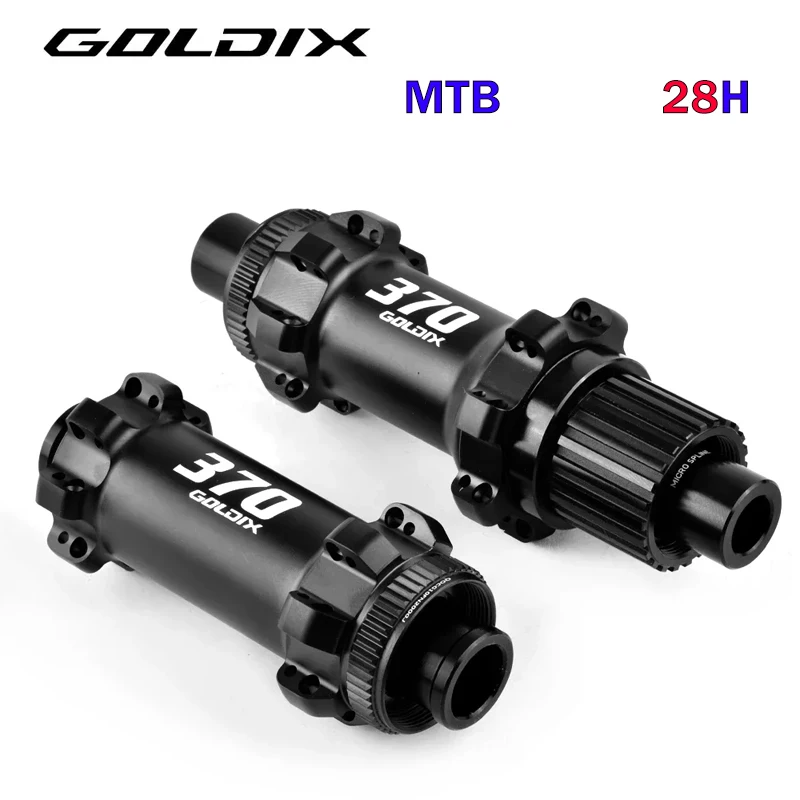 GOLDIX M370 36T Ratchet Bicycle Hubs 28 Hole Straight Pull Spoke Center Lock Brake Mountain Bike Bearing Hub HG/XD/MS Hub Body