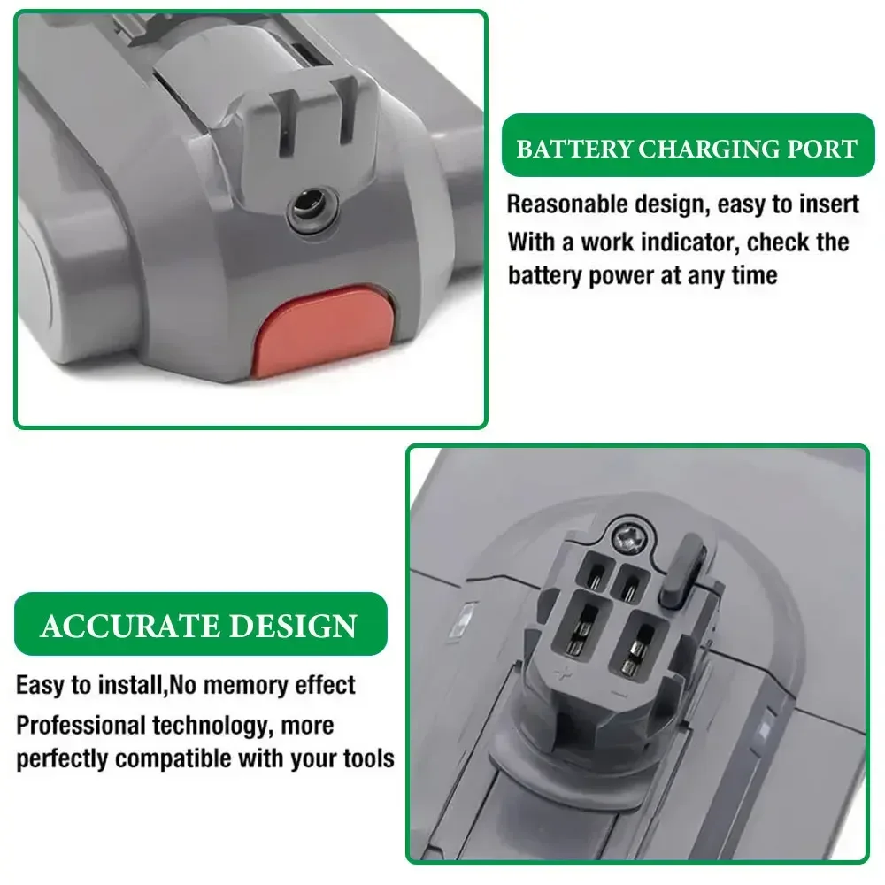 

Rechargeable 25.2V Lithium-Ion Battery 5000-12800mAh for Dyson V11 SV15 SV16 SV17 SV18 SV22 Vacuum Cleaner Replacement