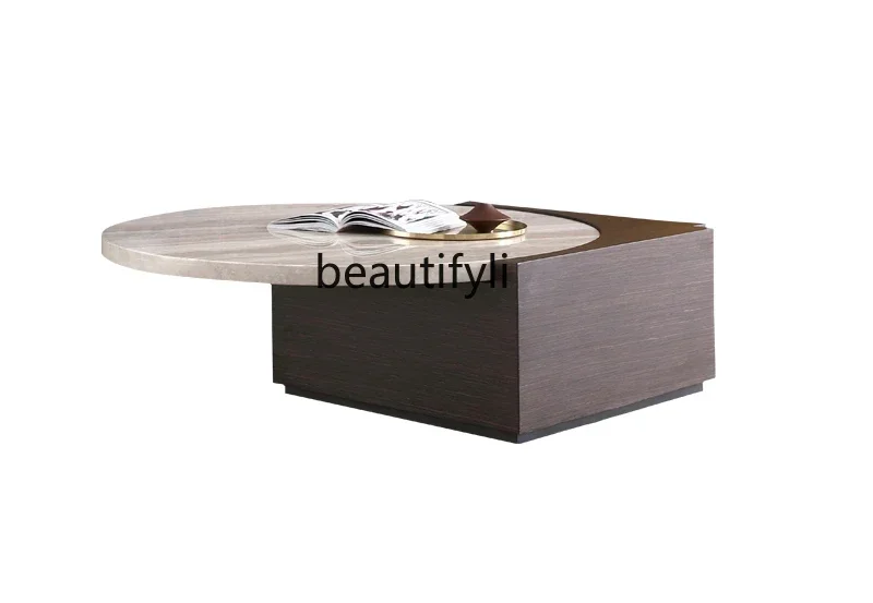 

xx1Marble coffee table living room home Nordic high-end villa model house luxury stone designer creativity