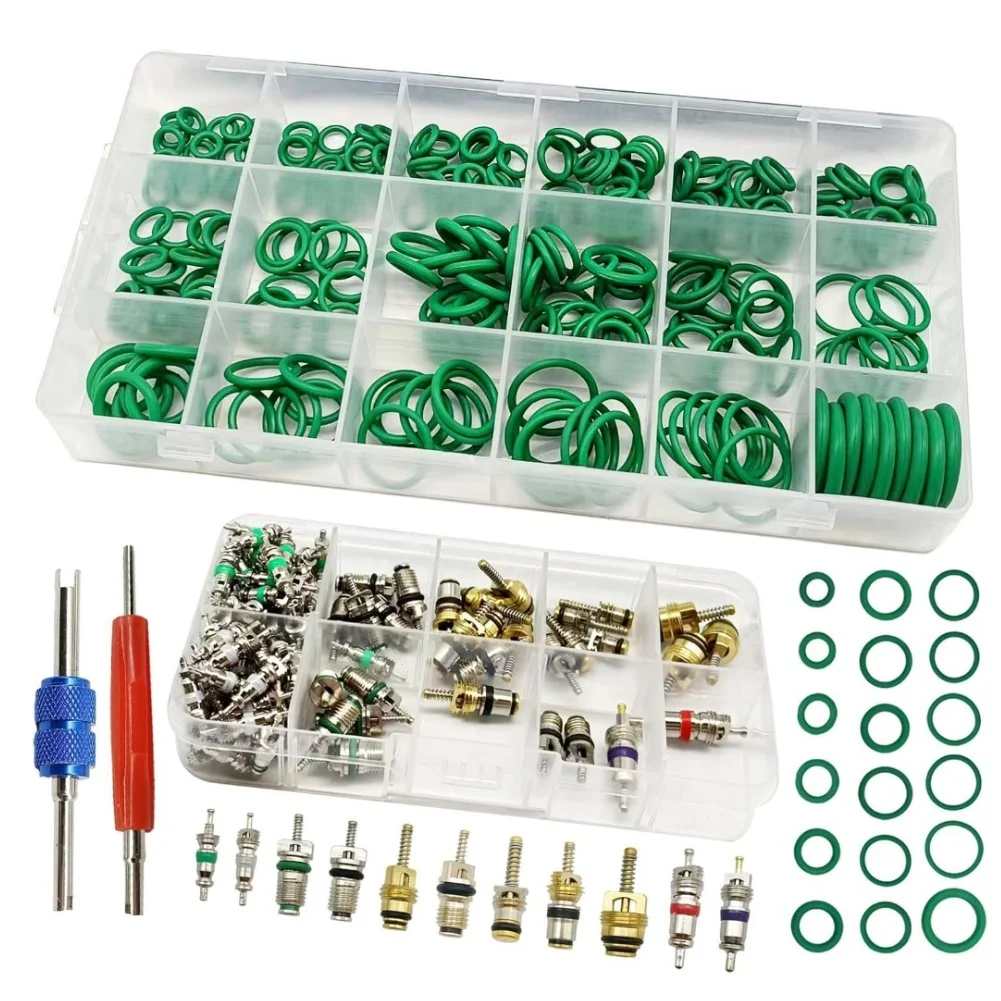 /372 /Pieces /Car Air Conditioning Repair Kit With R134a O-Ring Set And Valve Cores For Auto AC System Maintenance Sealing R