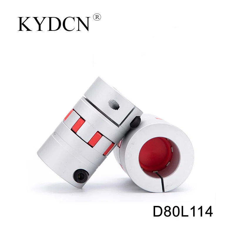 D80L114 Coupler Aluminium Plum Flexible Shaft Coupling Motor Connector CNC Flexible Couplings 20/25/30/40 mm