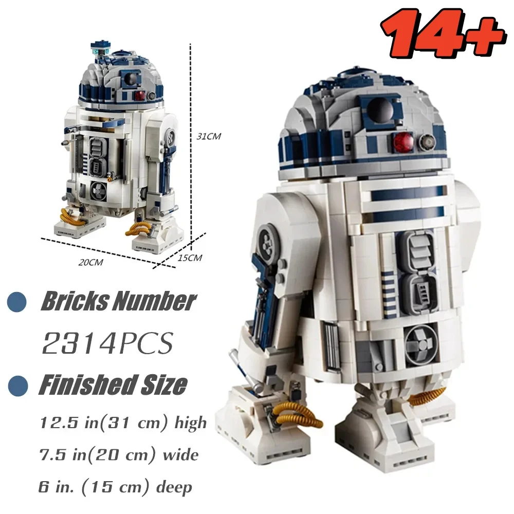 

New 2314Pcs Star Plan Robot Desktop decoration Space 75308 Bricks Collect Construction Moc Toys Children Educational Adult Gifts