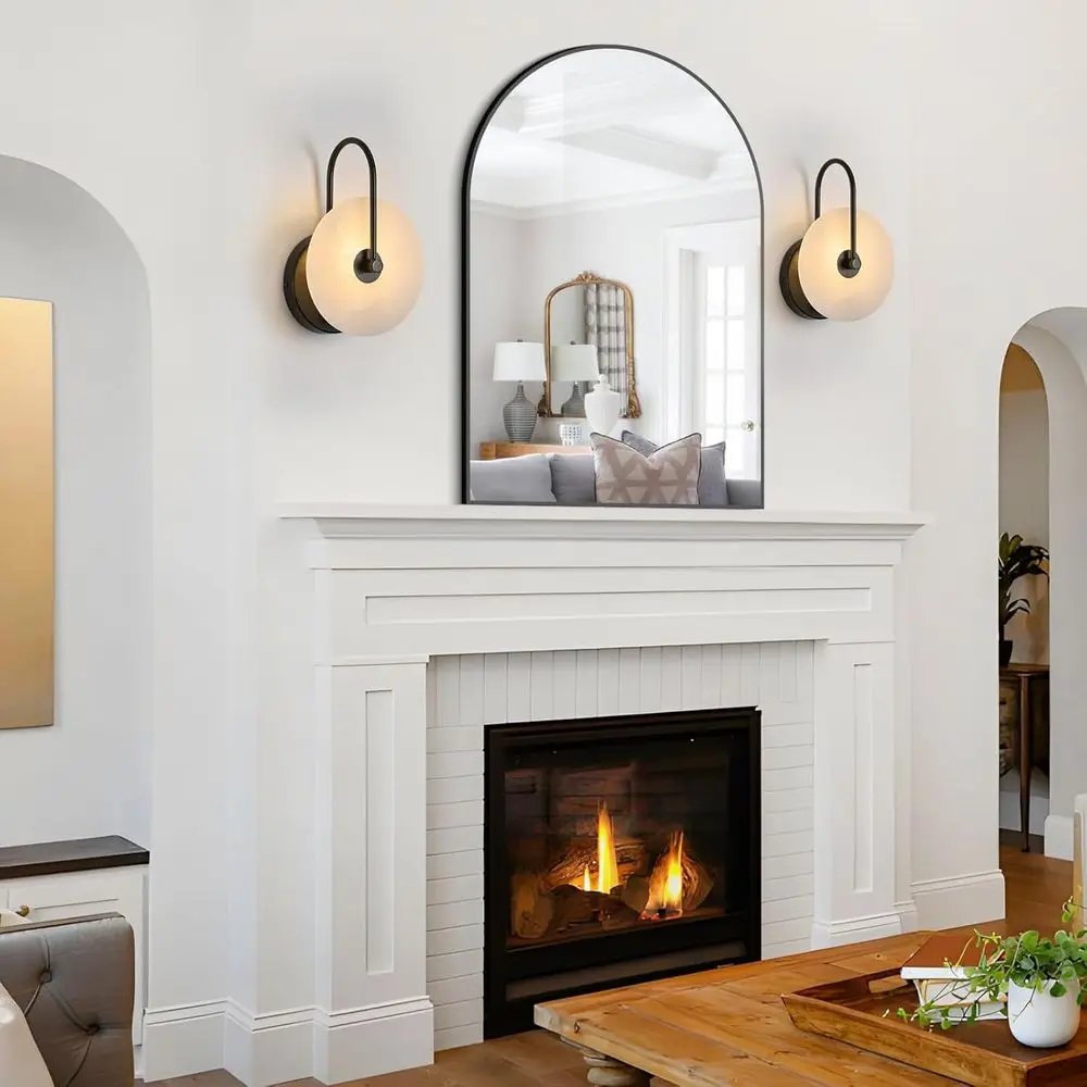 Moderne LED-Alabasterleuchte mit natürlichem Marmorschirm für den Innenbereich