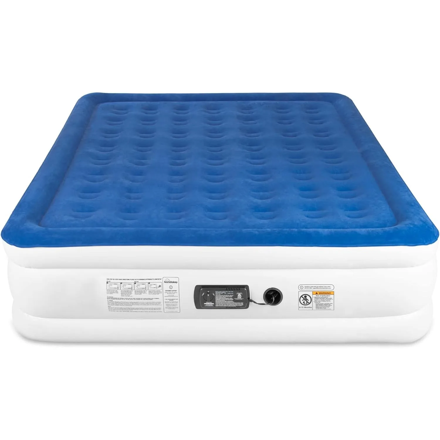 

SoundAsleep Dream Series Luxury Air Mattress with ComfortCoil Technology & Built-in High Capacity Pump for Home Camping