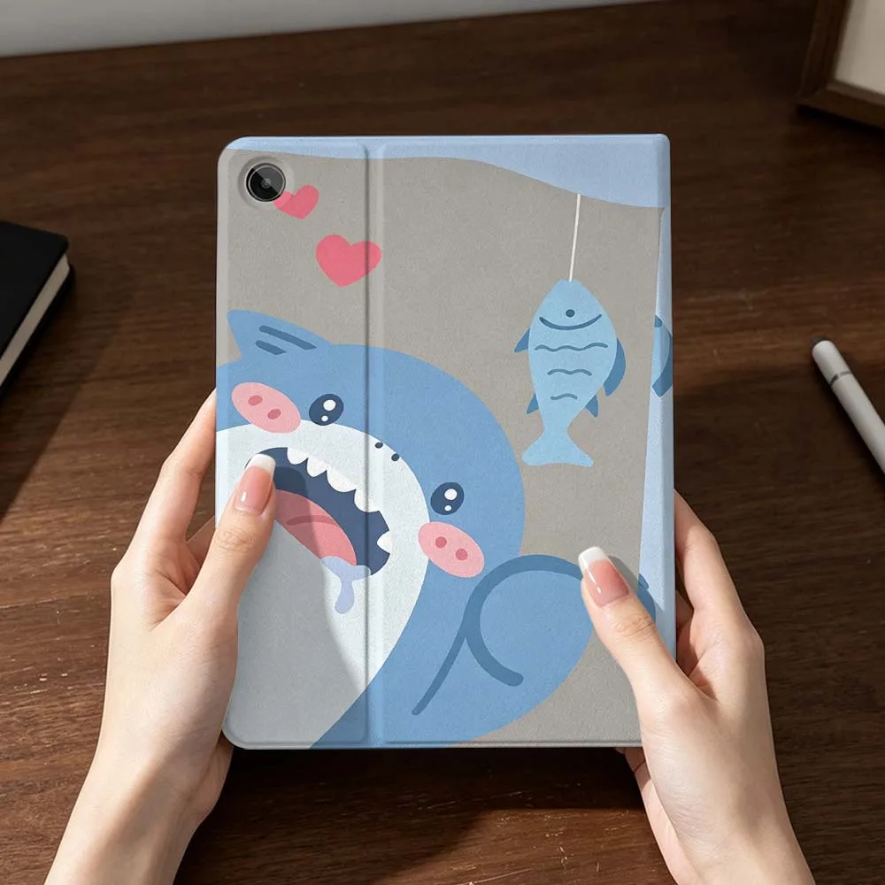 Cartoon Elephant Monkey For Samsung Galaxy Tab A7 A8 A9 A11 S6 S7 S8 S9 S10 S11 FE Plus Folding Automatic Sleep/Make Tablet Case