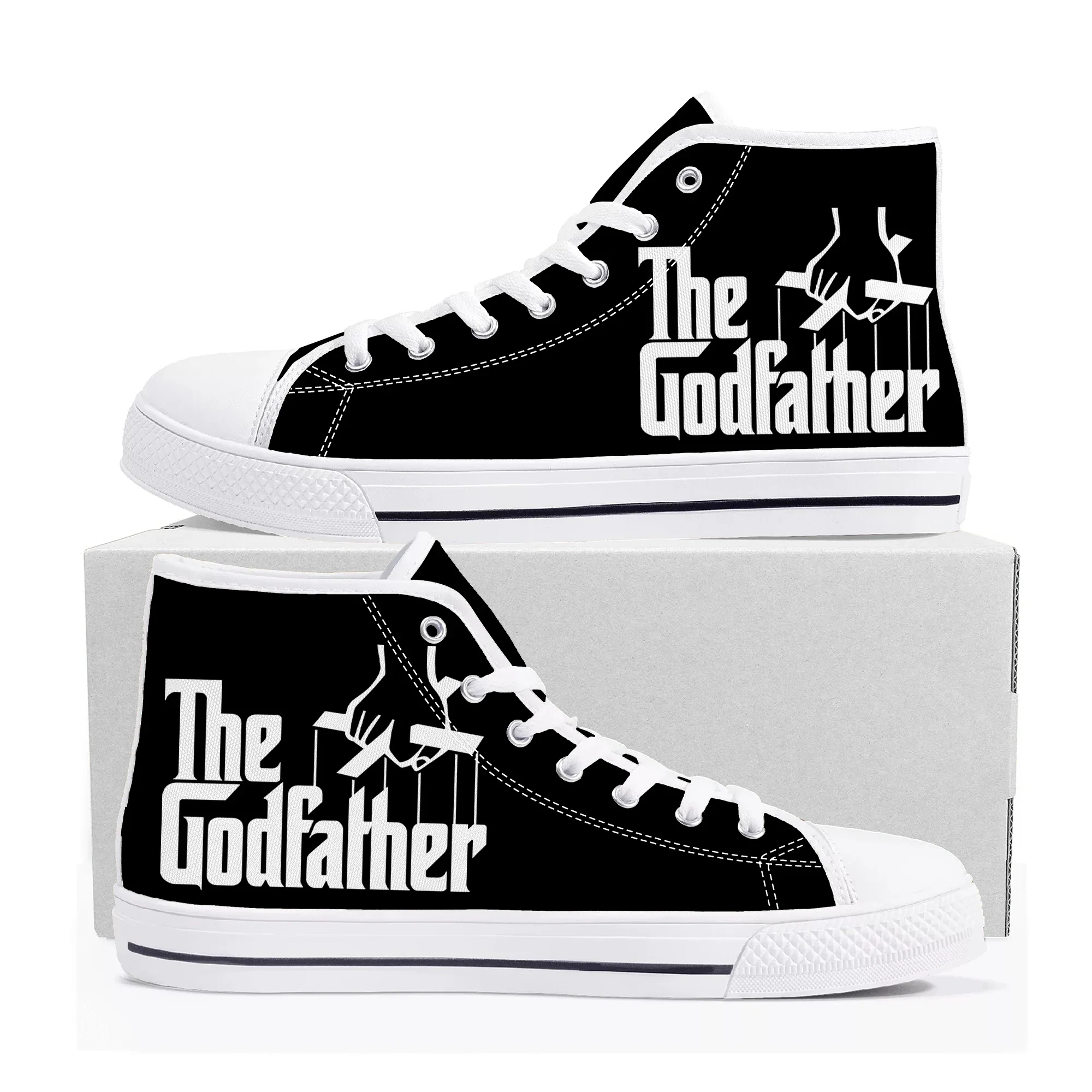 Hot Cool Movie The Godfather High Top Sneakers High Quality Mens Womens Teenager Canvas Sneaker Casual Couple Shoes Custom Shoe