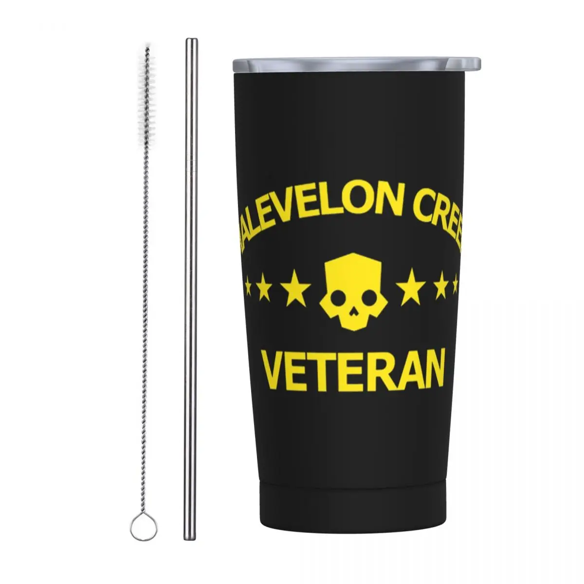 Helldivers - Malevelon Creek Veteran Stainless Steel Tumbler Vacuum Insulated Mugs Thermal Cold Cup Straw With Lid 20oz