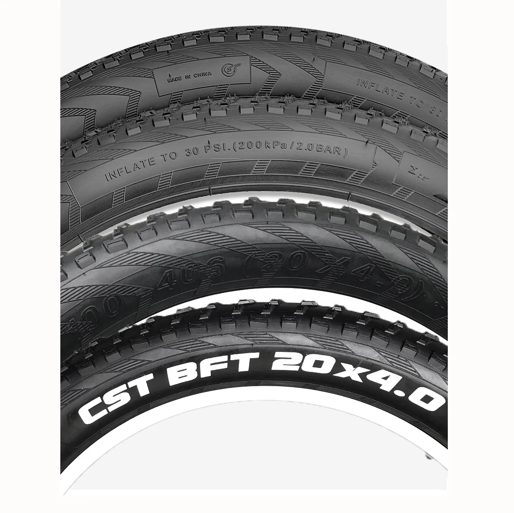 CST Fat Tire 20x4.0 20 Zoll Elektro-Fatbike Reifen Schlauch für Schneemobile, Fahrräder, ATVs, rutschfest, Winter – Detail 1