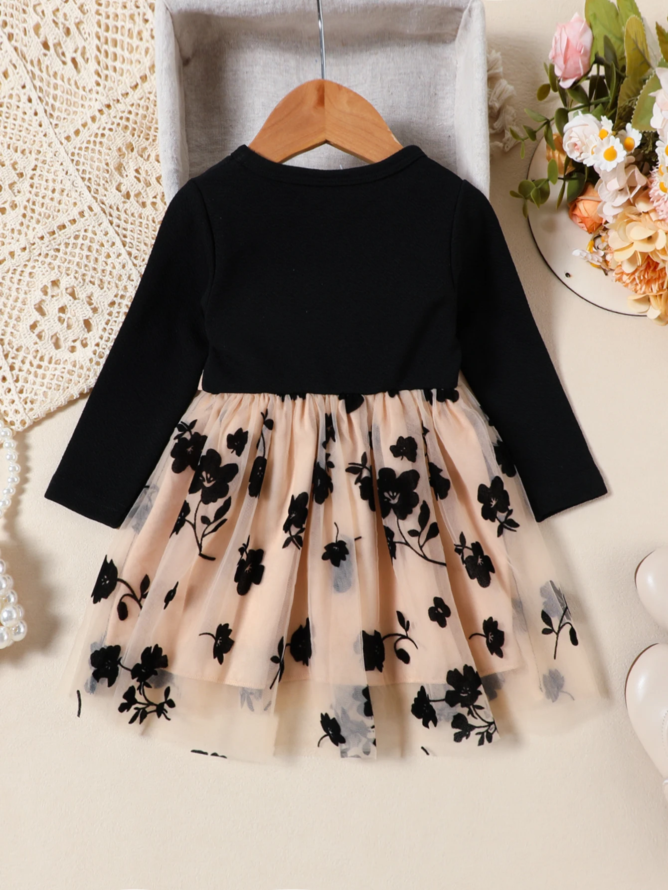 Baby Girl Fashion Cute Mesh Floral Dresses