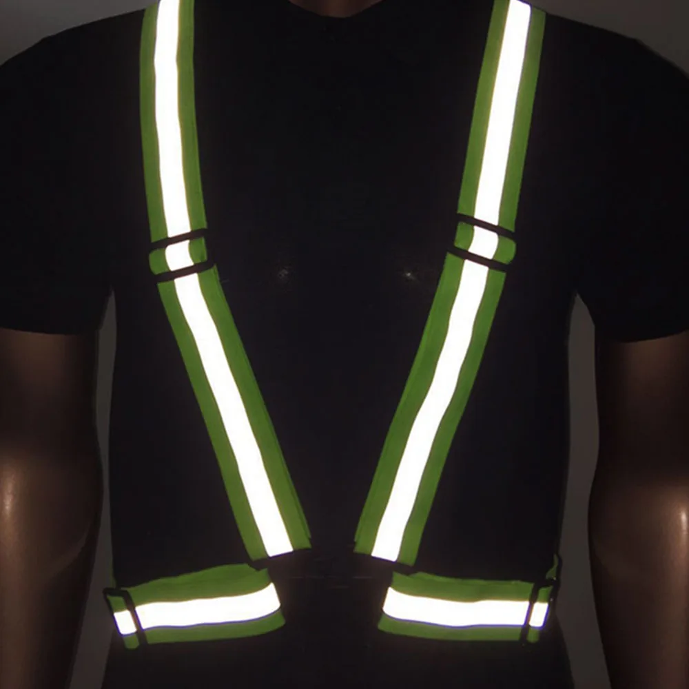 Motorcycle Reflective Clothing Cycling Reflective Clothing Night Running Reflective Vest Motr Adjustable Safety Vest Elasticity