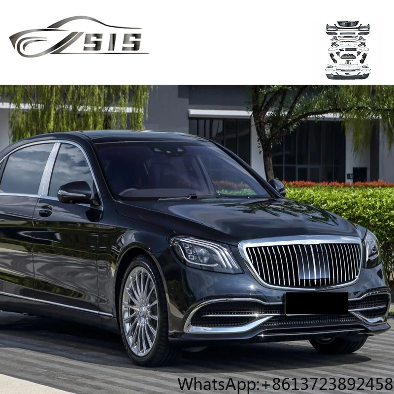 

S-Class W222 S63 2018-2020 Year Body Kit for W222 S450 S560 S500 Front Bumper Rear Diffuser Grille Plastic Material Car Part