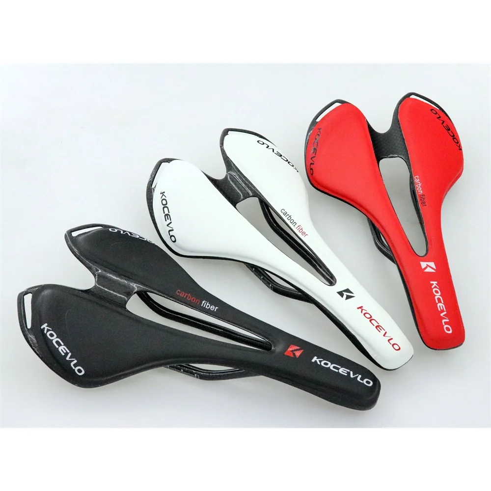 KOCEVLO Full Carbon Saddle MTB/Road Bikesaddle Super Light Leather Carbon Cushions 120g