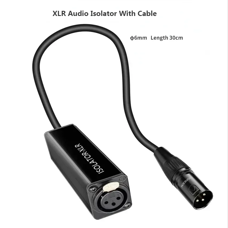 ตัวแยกสายสัญญาณเสียง XLR ขจัดเสียงรบกวน Ground Loop Audio Isolator ช่วยลดเสียงรบกวน