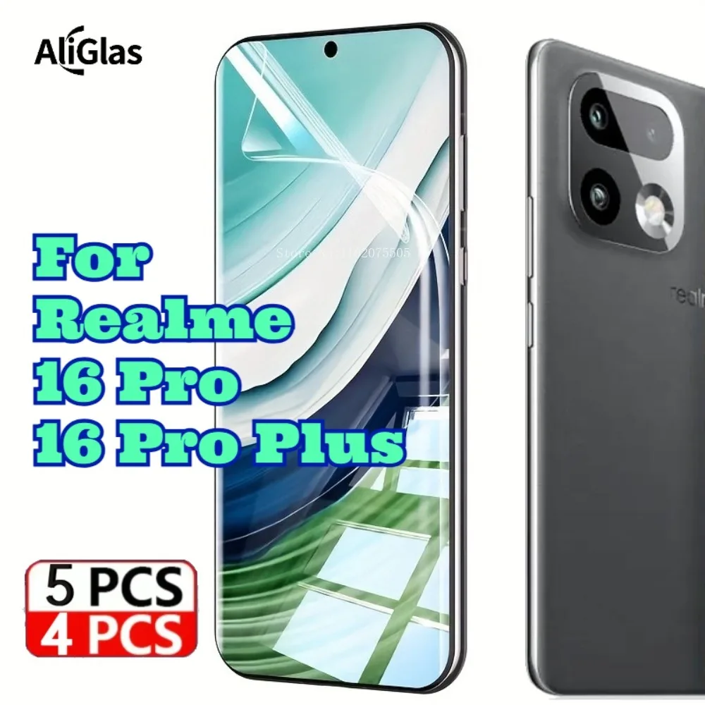 4-5 szt. Ultra Przezroczysta Folia Hydrożelowa Ochronna na Ekran Telefonu Realme 16 Pro Plus, Ultracienka Miękka Folia TPU do Realme 16 Pro