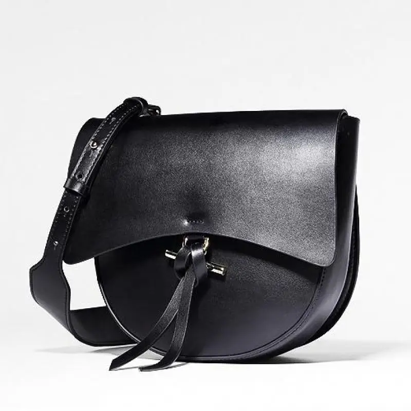 

Light Luxury Fashion High-quality Top Layer Cowhide Saddle Bag, Simple And Casual Versatile Single Shoulder Crossbody Bag Trendy