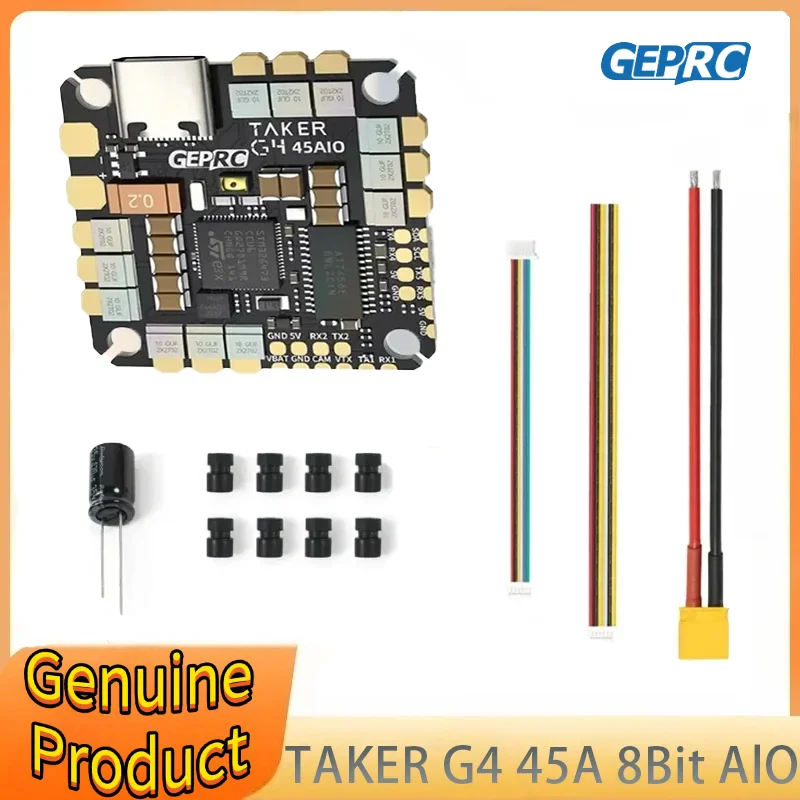 

GEPRC TAKER G4 45A AIO Baro OSD G473 Flight Controller BLHELIS 45A ESC FET Directly 2-6S for FPV Freestyle Cinewhoop