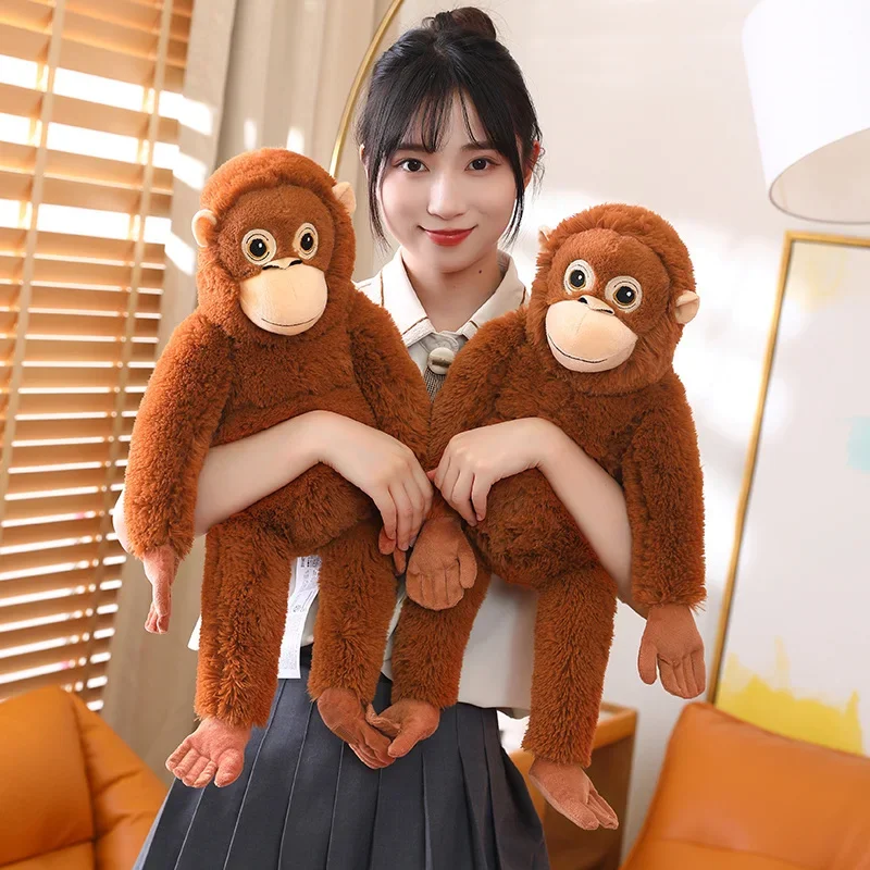 Realistice Kawaii Gorilla Plush Toy Long Arm Monkey Doll Cartoon Stuffed Animal Pillow Girls Creative Birthday Gift Baby Toys