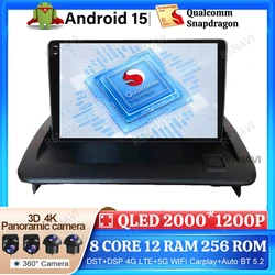 Android 15 Car Radio For Volvo C30 S40 V50 C70 2006 - 2012 Stereo 2 Qualcomm DSP Navigation Multimedia 4G LTE Autoradio QLED BT