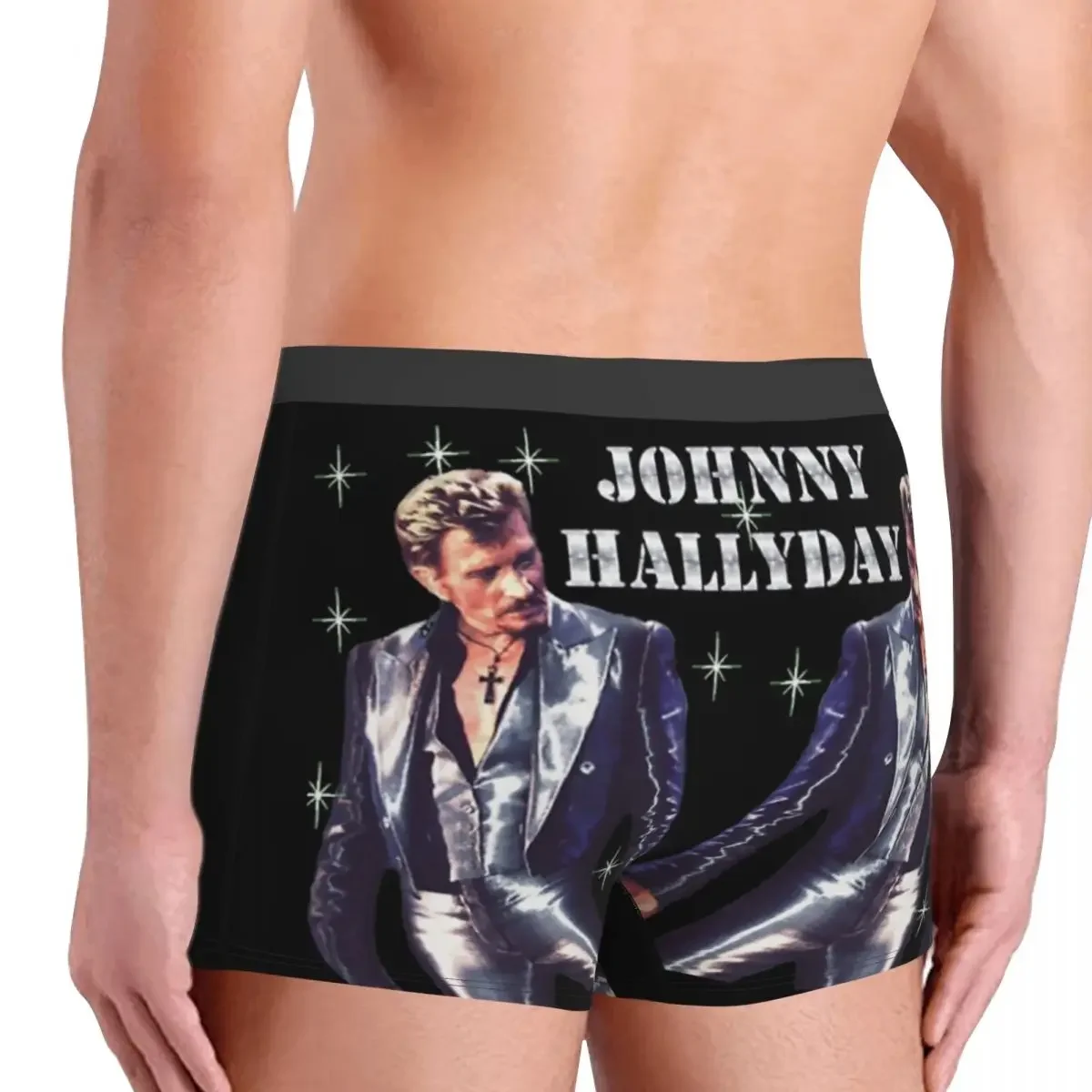 Hallyday-Boxer de Chanteur Français pour Homme, Sous-Vêtement Doux et Amusant de Musique Rock