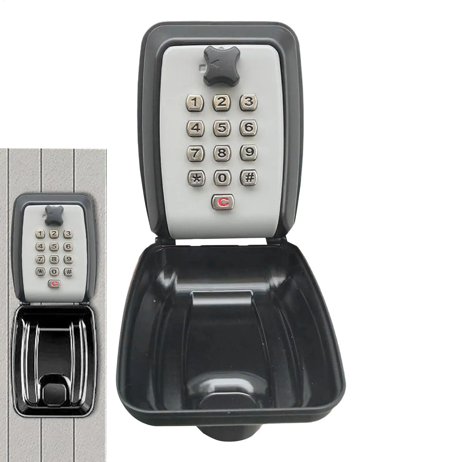 Key Storage Lock Box Exterior Combination Lock Box For Keys Homeowner Heavy Duty Anti-Theft Case With Cover For Apartment