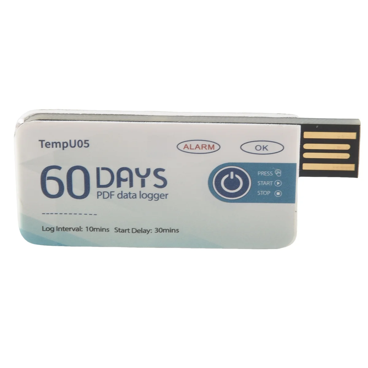A99U Temperature Data Logger TempU05 60 Days PDF Report Temperature Recorder Single Use USB Temperature Record Instrument