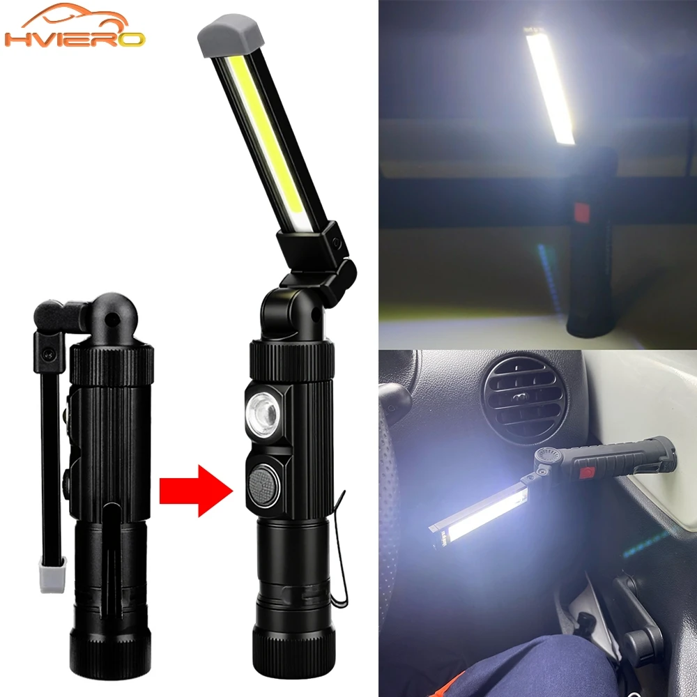 

1 шт. автомобильный складной рабочий фонарь COB палка магнитный крючок фонарик портативный USB зажим для ленты 360 ° Аварийная лампа для кемпинга, охоты на открытом воздухе