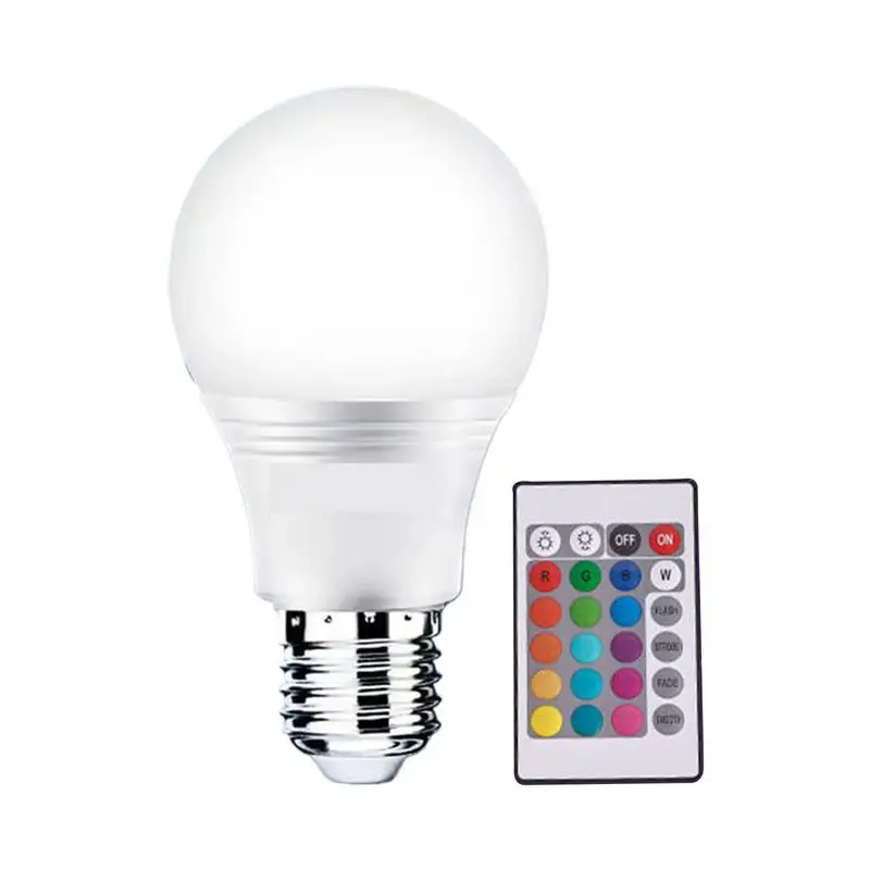 RGB Bulb Dimmable LED Bulbs 5W Color Changing LED Bulb Smart RGB Dimmable Light Bulbs With Remote Control For Bar Wedding