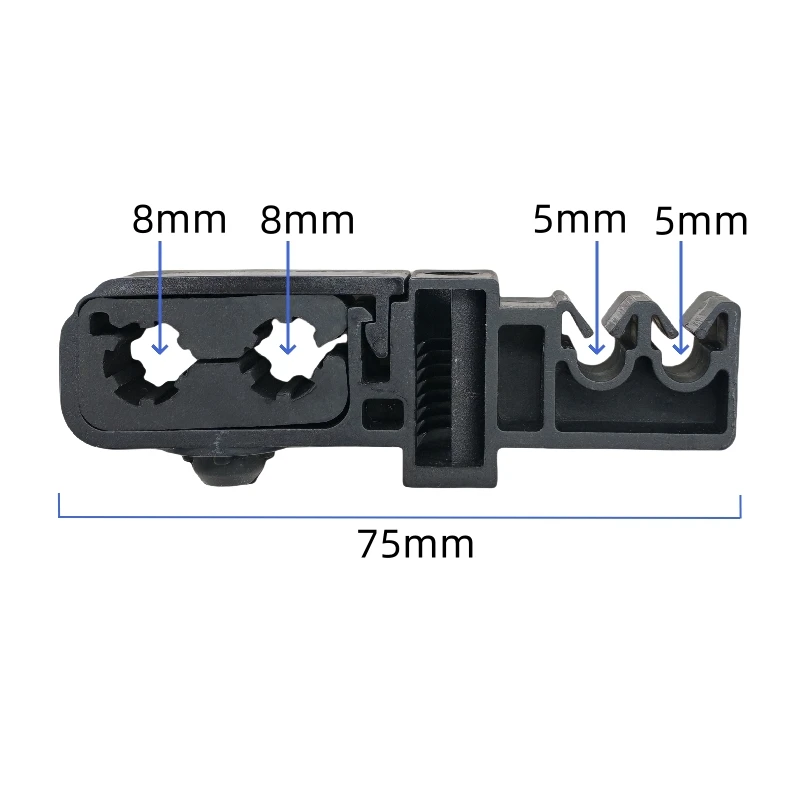 8mm 5mm four-hole car chassis clamp pipe clamping oil pipe brake pipe separation clamp black pipe bracket 2 PCS a lot