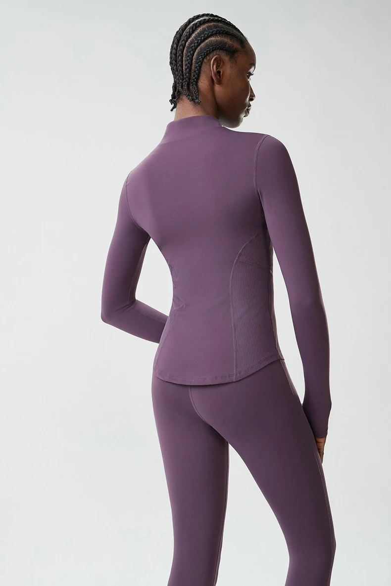 2/3-teiliges Fitness-Yoga-Set für Damen, einfarbig, für Gymnastik und Laufen, dehnbar, weich, atmungsaktiv, schnell trocknend, Sportbekleidung – Detail 8