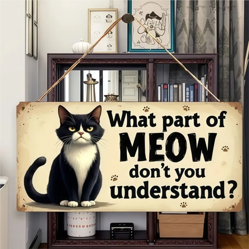 Cute Cat Pattern Home Wall Hanging Decoration Ornament Wooden Hanging Board On Home Wall Lovely Style Decor Ornament Board ZJ371