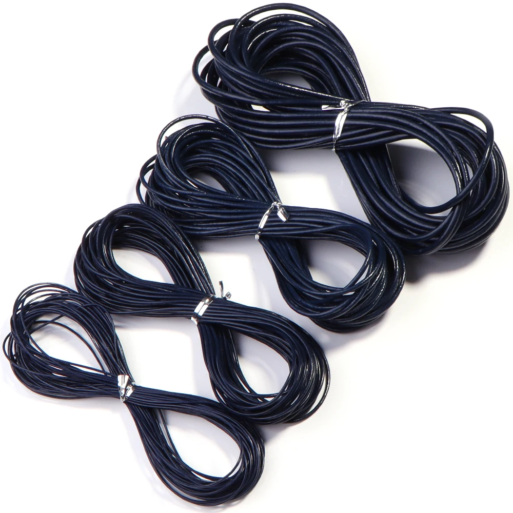 10 Meter 100 % echtes Lederband, Durchmesser 1/1,5/2/3 mm, buntes rundes Lederseil für Armband, Halskette, DIY-Schmuckherstellung – Detail 19