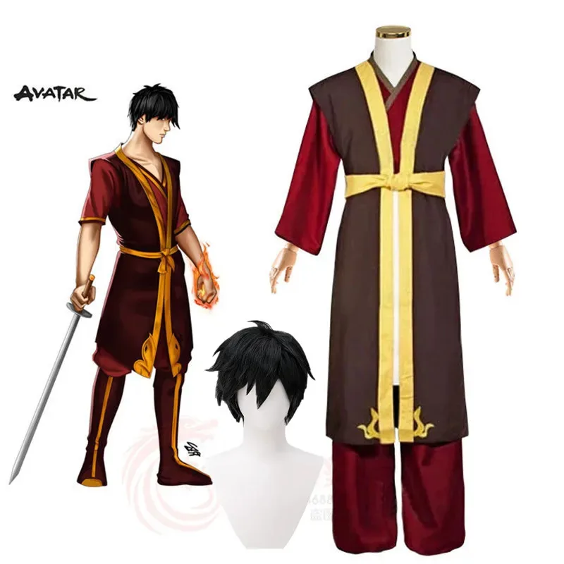 Sisi 2233Avatar The Last Airbender Prince Zuko Cosplay Anime Uniforme personalizado conjunto completo
