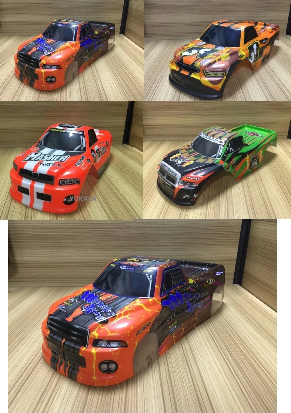 2023 the newest 9 styles PVC painted body shell/Led lights/Accessories for 1/10 scale R/C pick up Truck  94111 94188 94108 94083