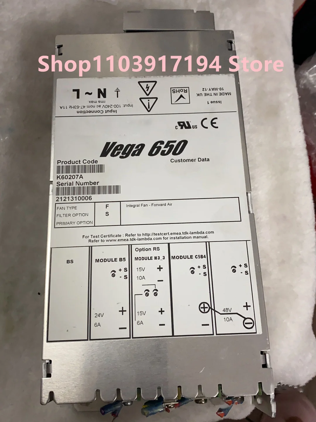 FOR TDK-Lambda LAMBDA vega650 K60207A Power supply of equipment machine