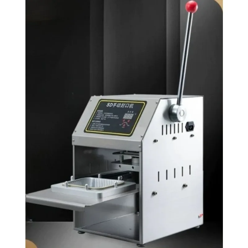Stainless steel aluminum foil box fast food aluminum foil box packing and sealing machine