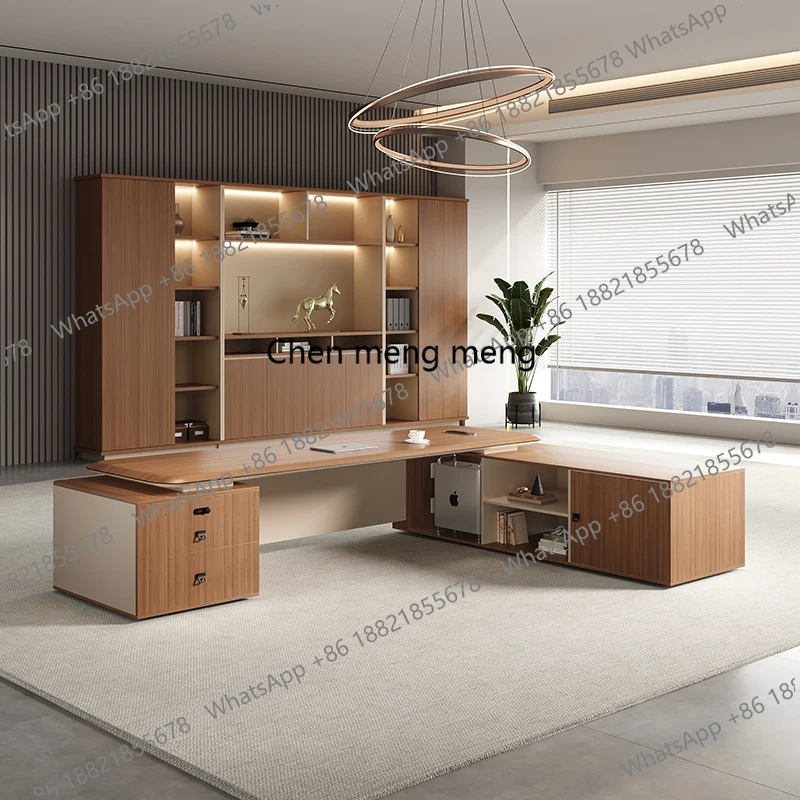 A17 Boss's Office Desk Chair Combination Filing Cabinet Organizer Gaming Sedentary Office Desk Home Bureaux Seating Office F